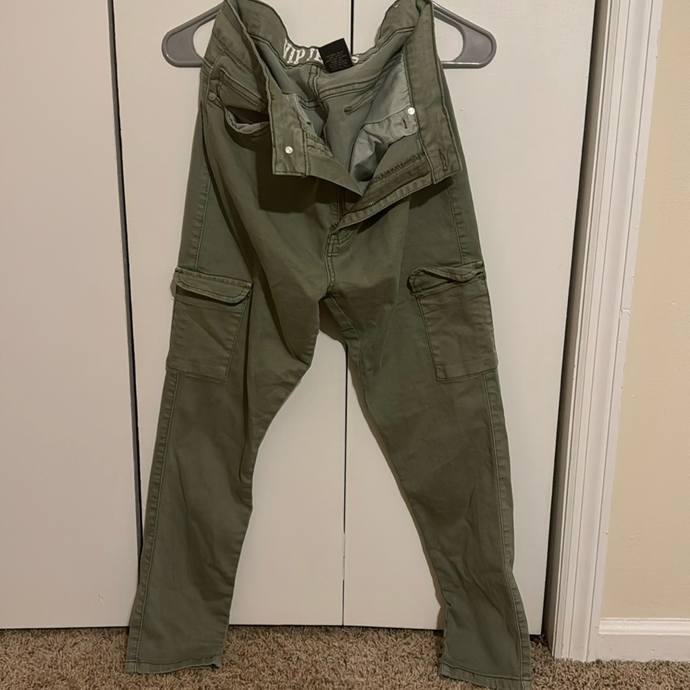 VIP Jeans Green Cargo Skinny Pants